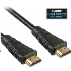 PremiumCord HDMI High Speed + Ethernet kabel, zlacené konektory, 1.5m PremiumCord HDMI High Speed + Ethernet kabel, zlacené konektory, 1.5m
