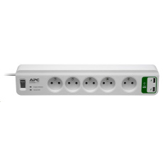 APC Essential SurgeArrest 5 outlets with 5V, 2.4A 2 port USB Charger 230V France, 1.8m - jiná krabice APC Essential SurgeArrest 5 outlets with 5V, 2.4A 2 port USB Charger 230V France, 1.8m - jiná krabice