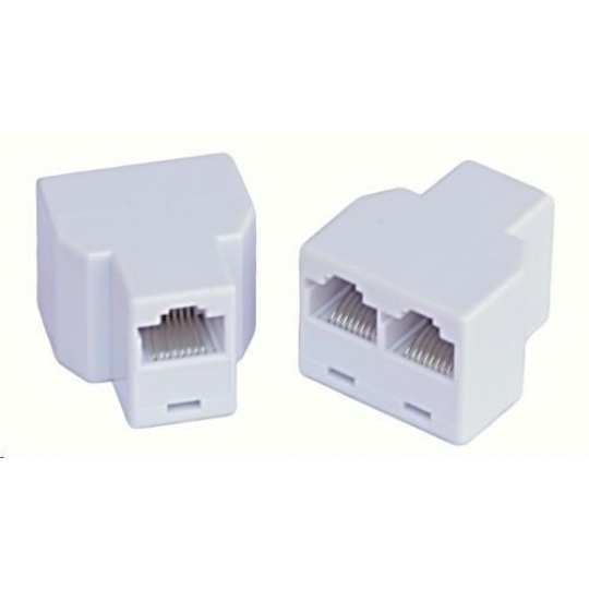 Dvojspojka RJ45, 1x8p8c/2x8p8c - telefonní