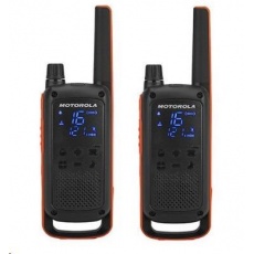 Motorola vysílačka TLKR T82 (2 ks, dosah až 10 km), IPx2, černo/oranžová Motorola vysílačka TLKR T82 (2 ks, dosah až 10 km), IPx2, černo/oranžová
