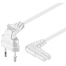 PREMIUMCORD Kabel síťový 230V k magnetofonu se zahnutými konektory 5m, bíla PREMIUMCORD Kabel síťový 230V k magnetofonu se zahnutými konektory 5m, bíla