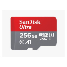 SanDisk MicroSDXC karta 256GB Ultra (150 MB/s, A1 Class 10 UHS-I) + adaptér