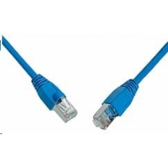 Solarix Patch kabel CAT6 SFTP PVC 0,5m modrý snag-proof C6-315BU-0,5MB