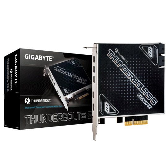 GIGABYTE rozšiřující karta Thunderbolts 5, PCIe 4.0x4, 3xMini-DP GIGABYTE rozšiřující karta Thunderbolts 5, PCIe 4.0x4, 3xMini-DP