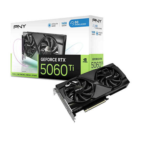 PNY VGA Nvidia GeForce RTX 5060 Ti 16GB OC, RTX 5060 Ti, 16GB GDDR7, 3xDP, 1xHDMI PNY VGA Nvidia GeForce RTX 5060 Ti 16GB OC, RTX 5060 Ti, 16GB GDDR7, 3xDP, 1xHDMI