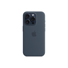 APPLE iPhone 15 Pro Silicone Case with MagSafe - Storm Blue APPLE iPhone 15 Pro Silicone Case with MagSafe - Storm Blue
