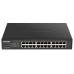 D-Link DGS-1100-24PV2 24-Port PoE Gigabit Smart Managed Switch, 12x PoE, PoE budget 100W, fanless