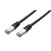 C-TECH kabel patchcord Cat5e, FTP, černý, 0,25m
