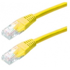Patch kabel Cat5E, UTP - 5m, žlutý