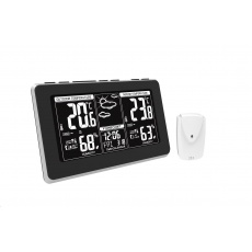 Solight TE82 meteostanice, extra velký LCD displej, teplota, vlhkost, RCC, černá, stříbrná, teplotní alarm Solight TE82 meteostanice, extra velký LCD displej, teplota, vlhkost, RCC, černá, stříbrná, teplotní alarm