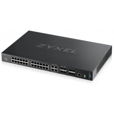 Zyxel XGS4600-32 L3 Managed Switch, 28x gigabit RJ45, 4x 10G SFP+, stackable, dual PSU