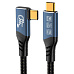 PREMIUMCORD Kabel USB4™ Version2.0 80Gbps 16K@60Hz 240W Thunderbolt 3 a 4 kabel zahnutý 1,5m