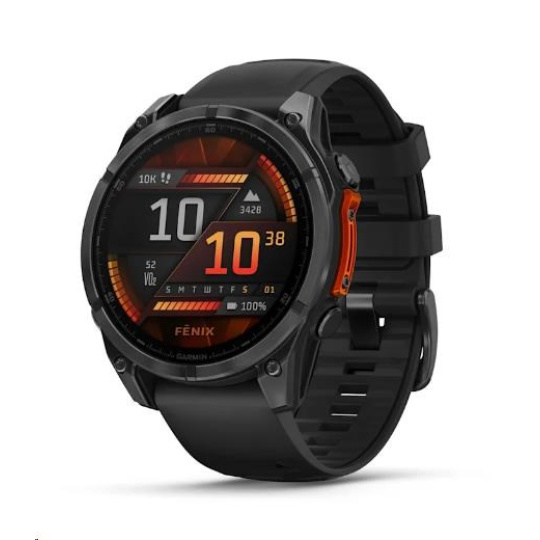 Garmin fenix® 8 – 47 mm, AMOLED, Slate grey a Černý silikonový řemínek, EU Garmin fenix® 8 – 47 mm, AMOLED, Slate grey a Černý silikonový řemínek, EU