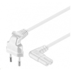 PREMIUMCORD Kabel síťový 230V k magnetofonu se zahnutými konektory 3m PREMIUMCORD Kabel síťový 230V k magnetofonu se zahnutými konektory 3m