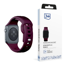 3mk Silicone Watch Strap pro Apple 42/44/45/49 mm Mulberry 3mk Silicone Watch Strap pro Apple 42/44/45/49 mm Mulberry