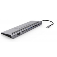 PREMIUMCORD Dokovací stanice USB-C 8v1, 1xDP, 1xHDMI, 1xVGA, 1xUSB-C, 3xUSB, 1xRJ45, šedá PREMIUMCORD Dokovací stanice USB-C 8v1, 1xDP, 1xHDMI, 1xVGA, 1xUSB-C, 3xUSB, 1xRJ45, šedá