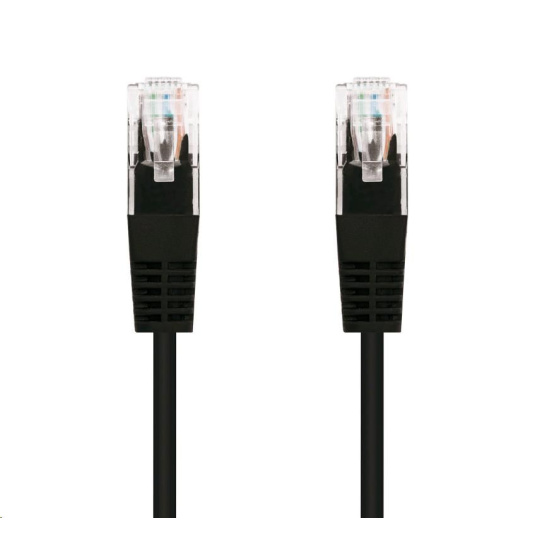 C-TECH kabel patchcord Cat5e, UTP, černý, 5m