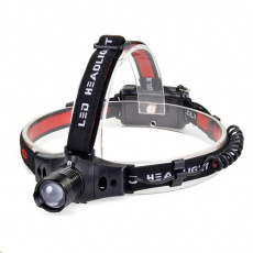 Solight čelová LED svítilna, 3W Cree LED, černočervená, 3 x AAA Solight čelová LED svítilna, 3W Cree LED, černočervená, 3 x AAA
