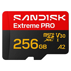 SanDisk micro SDXC Extreme PRO 256GB UHS-I U3 (250R/170W MB/s, UHS-I U3 V30) + adaptér SanDisk micro SDXC Extreme PRO 256GB UHS-I U3 (250R/170W MB/s, UHS-I U3 V30) + adaptér