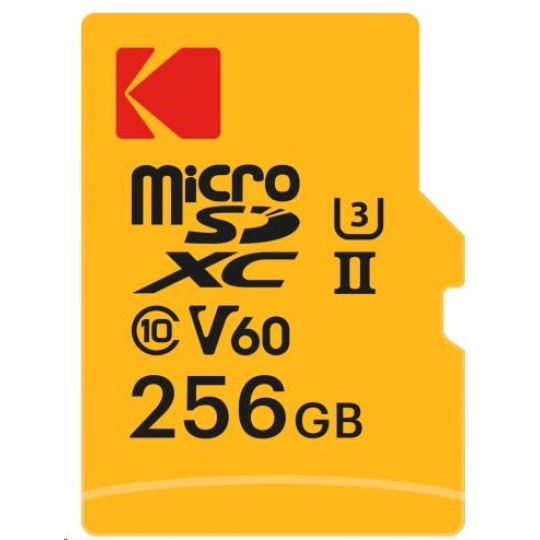 Kodak paměťová micro SD karta 256GB UHS-II U3 V60 Pro +adapt