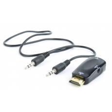 C-TECH adaptér HDMI na VGA + Audio, M/F C-TECH adaptér HDMI na VGA + Audio, M/F