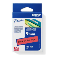 BROTHER TZE421 - kazeta TZ šířky 9mm, laminovaná TZE-421, červená/černé písmo BROTHER TZE421 - kazeta TZ šířky 9mm, laminovaná TZE-421, červená/černé písmo