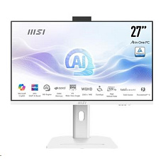 MSI PC AiO Modern AM273QP AI 1UM-429XEU, Ultra 7 155H, 27" WQHD, Anti-Glare, 16GB, 512GB SSD, N/A, No OS, White MSI PC AiO Modern AM273QP AI 1UM-429XEU, Ultra 7 155H, 27" WQHD, Anti-Glare, 16GB, 512GB SSD, N/A, No OS, White