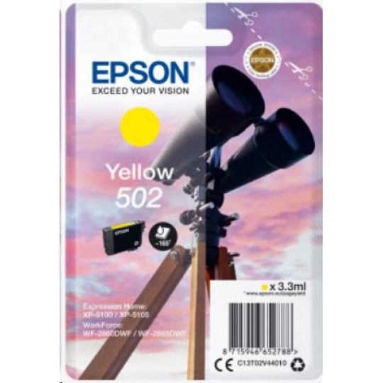 EPSON ink bar Singlepack "Dalekohled" Yellow 502 Ink