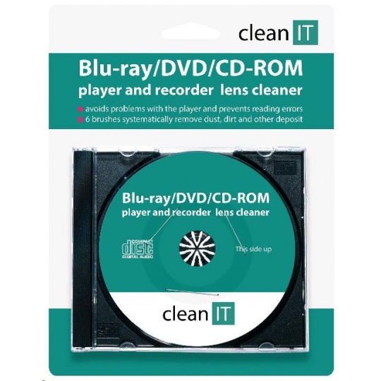 CLEAN IT čistící CD pro Blu-ray/DVD/CD-ROM přehrávače (náhrada za CL-32)