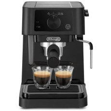 DeLonghi Stilosa EC 235.BK pákový kávovar, 1100 W, 15 bar, dva šálky zároveň, napařovací tryska, černý DeLonghi Stilosa EC 235.BK pákový kávovar, 1100 W, 15 bar, dva šálky zároveň, napařovací tryska, černý