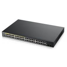 Zyxel GS1900-48HP v2 50-port Gigabit Web Smart PoE switch, 48x gigabit RJ45 (z toho 24x PoE), 2x SFP, PoE budget 170W Zyxel GS1900-48HP v2 50-port Gigabit Web Smart PoE switch, 48x gigabit RJ45 (z toho 24x PoE), 2x SFP, PoE budget 170W