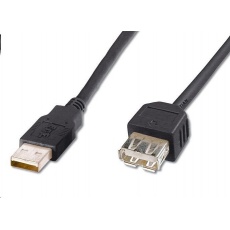 PremiumCord USB 2.0 kabel prodlužovací, A-A, 3m černá PremiumCord USB 2.0 kabel prodlužovací, A-A, 3m černá