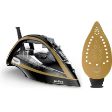 Tefal FV9865E0 Ultimate Pure napařovací žehlička, 3000 W, automatické vypnutí, kropení, rychlé nahřátí, černá / zlatá Tefal FV9865E0 Ultimate Pure napařovací žehlička, 3000 W, automatické vypnutí, kropení, rychlé nahřátí, černá / zlatá