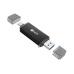 C-TECH čtečka karet UCR-02-AL, USB 3.0 TYPE A/ TYPE C, SD/micro SD