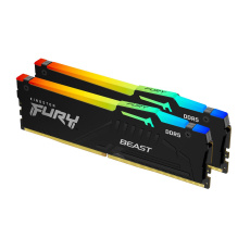 KINGSTON DIMM DDR5 64GB (Kit of 2) 6400MT/s CL32 Non-ECC FURY Beast RGB XMP, Černá