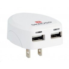 SKROSS USB nabíjecí adaptér SKROSS USA, 2400mA, 2x USB výstup