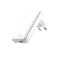 WG - Síťová nabíječka GaN 2x USB, 1x USB-C 30W + 1x USB-A 18W, white WG - Síťová nabíječka GaN 2x USB, 1x USB-C 30W + 1x USB-A 18W, white