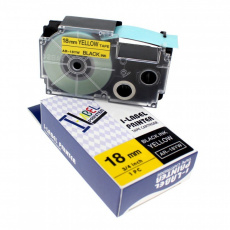 Xerox kompatibilní páska s Casio XR-18YW1, 18mm x 8m, černý tisk / žlutý podklad - ALLPRINT Xerox kompatibilní páska s Casio XR-18YW1, 18mm x 8m, černý tisk / žlutý podklad - ALLPRINT