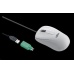 FUJITSU myš M530 USB - 1200dpi Laser Mouse Combo - redukce USB PS2, 3 button Wheel Mouse with Tilt-Wheel-Function - BÍLÁ