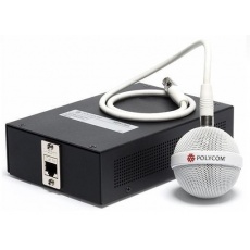 Polycom stropní mikrofon přídavný, kabeláž, instalační sada (kulatý, 3x integrovaný mikrofon), bílá