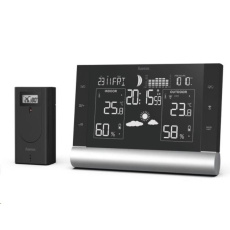 Hama Black Line Plus, meteostanice, VA displej, černá Hama Black Line Plus, meteostanice, VA displej, černá