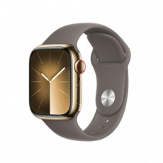 APPLE Watch Series 9 GPS + Cellular 41mm Gold Stainless Steel Case with Clay Sport Band - S/M APPLE Watch Series 9 GPS + Cellular 41mm Gold Stainless Steel Case with Clay Sport Band - S/M