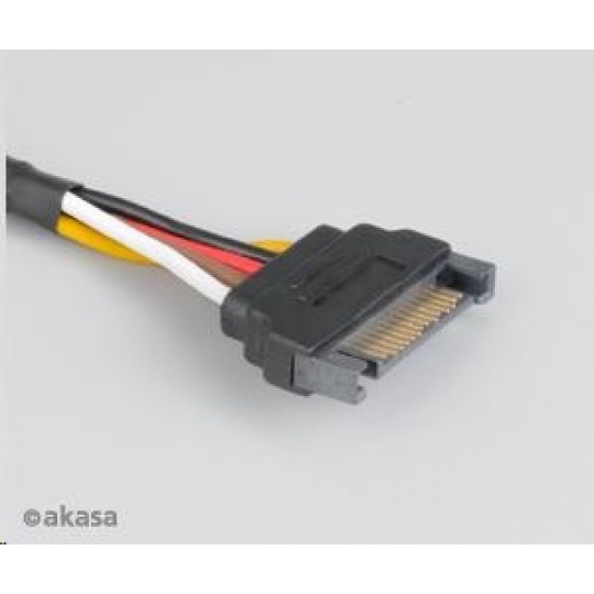AKASA kabel SATA prodlužka napájení, 30cm
