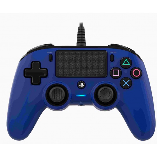 Nacon Wired Compact Controller - ovladač pro PlayStation 4 - modrý Nacon Wired Compact Controller - ovladač pro PlayStation 4 - modrý
