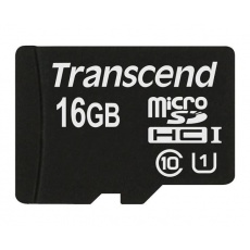 TRANSCEND MicroSDHC karta 16GB Premium, Class 10 UHS-I 300x, bez adaptéru