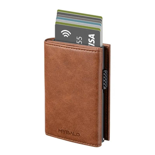 MYBALO Carryx skládací peněženka s výsuvným držákem na karty, Brown MYBALO Carryx skládací peněženka s výsuvným držákem na karty, Brown