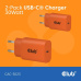 Club3D Nabíječka, USB-C, Power Delivery 15V/2A, 2-pack, oranžová