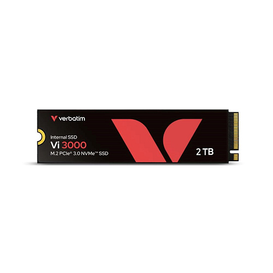 VERBATIM SSD Vi3000 Internal PCIe NVMe M.2 SSD 2TB , W 3000/ R 3300 MB/s VERBATIM SSD Vi3000 Internal PCIe NVMe M.2 SSD 2TB , W 3000/ R 3300 MB/s