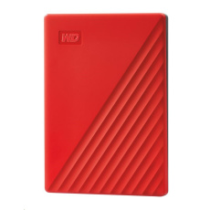 BAZAR - WD My Passport Portable 2TB, Externí HDD, USB 3.0, červená (Bez příšlušenství)