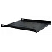 XtendLan 19" police s perforací pro rozvaděče ECO 1U/550mm, nosnost 50kg, černá